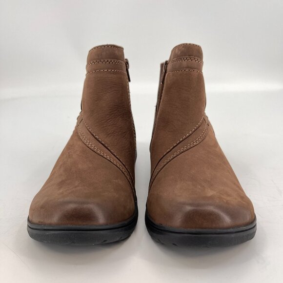 Clarks Collection Carleigh Leather Ankle Boots Women's Size 7.5 In Mushroom - Picture 9 of 14